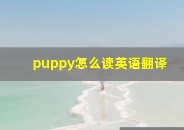 puppy怎么读英语翻译