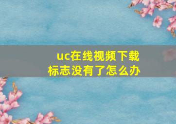 uc在线视频下载标志没有了怎么办