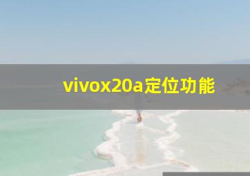 vivox20a定位功能