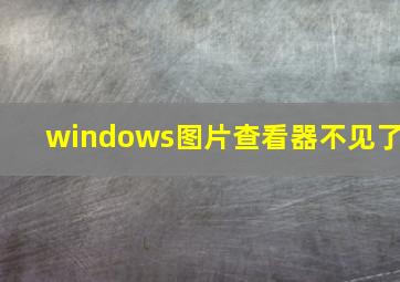 windows图片查看器不见了