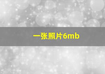 一张照片6mb