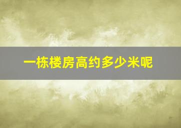 一栋楼房高约多少米呢