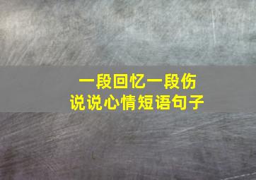 一段回忆一段伤说说心情短语句子