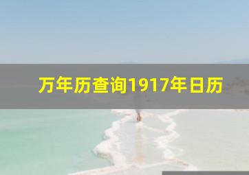 万年历查询1917年日历