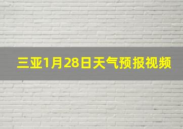 三亚1月28日天气预报视频