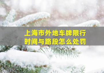 上海市外地车牌限行时间与路段怎么处罚