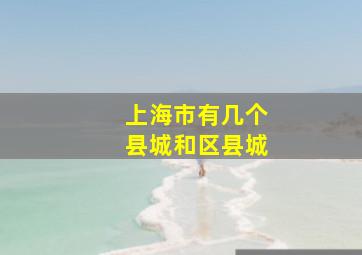 上海市有几个县城和区县城