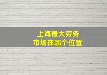 上海最大劳务市场在哪个位置