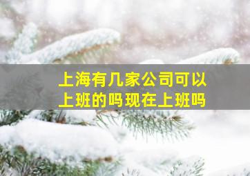 上海有几家公司可以上班的吗现在上班吗