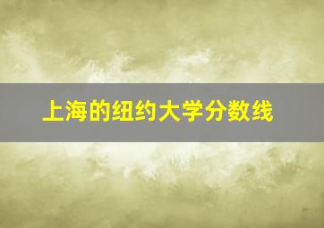 上海的纽约大学分数线