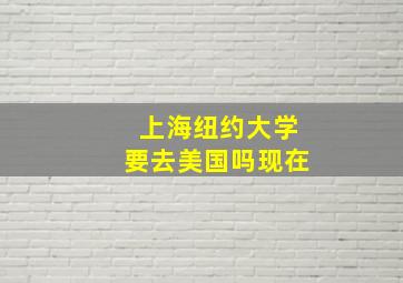 上海纽约大学要去美国吗现在