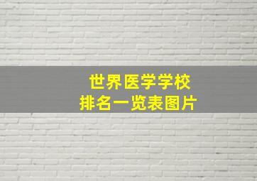 世界医学学校排名一览表图片