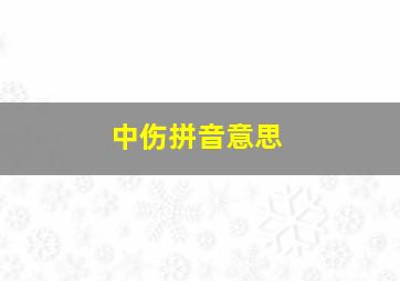 中伤拼音意思