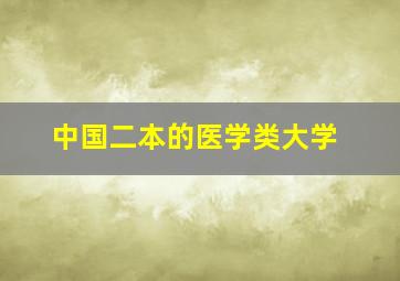 中国二本的医学类大学