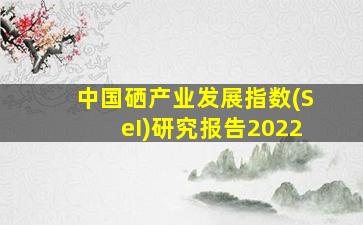 中国硒产业发展指数(SeI)研究报告2022