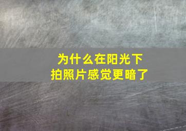 为什么在阳光下拍照片感觉更暗了