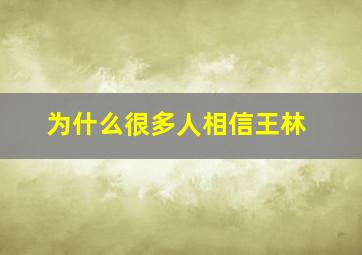 为什么很多人相信王林