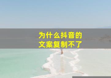 为什么抖音的文案复制不了