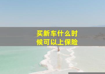 买新车什么时候可以上保险