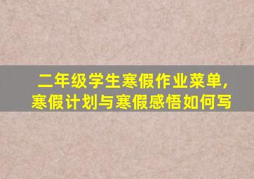 二年级学生寒假作业菜单,寒假计划与寒假感悟如何写