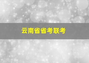 云南省省考联考