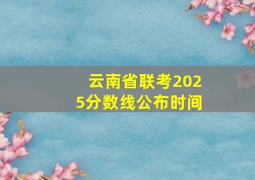 云南省联考2025分数线公布时间