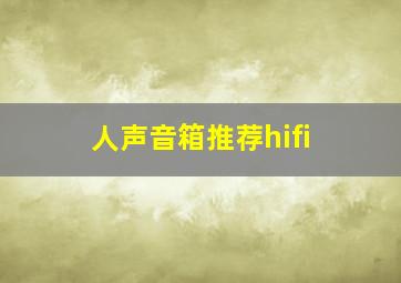 人声音箱推荐hifi