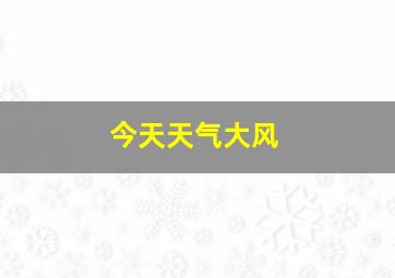 今天天气大风