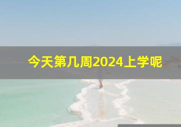 今天第几周2024上学呢