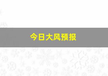 今日大风预报