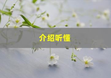 介绍听懂