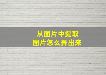 从图片中提取图片怎么弄出来