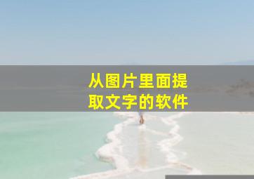 从图片里面提取文字的软件