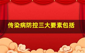 传染病防控三大要素包括