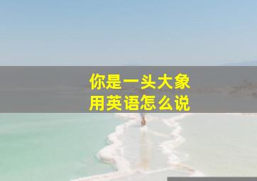 你是一头大象用英语怎么说