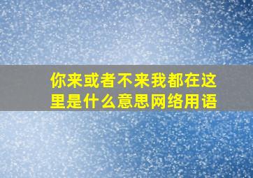 你来或者不来我都在这里是什么意思网络用语