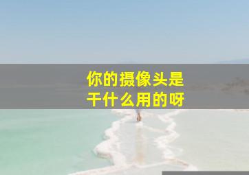 你的摄像头是干什么用的呀