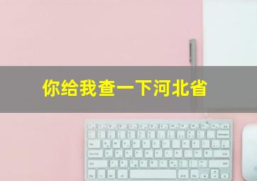 你给我查一下河北省