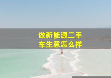 做新能源二手车生意怎么样