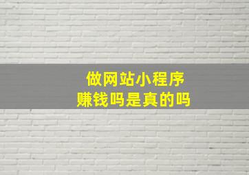 做网站小程序赚钱吗是真的吗