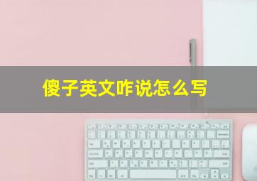 傻子英文咋说怎么写