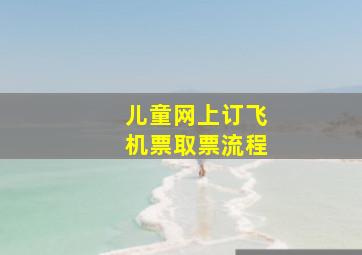 儿童网上订飞机票取票流程