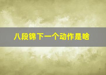 八段锦下一个动作是啥