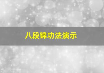 八段锦功法演示