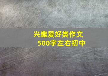 兴趣爱好类作文500字左右初中