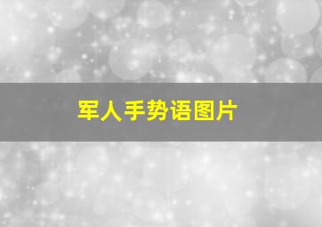 军人手势语图片