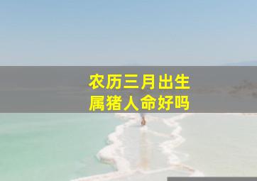 农历三月出生属猪人命好吗