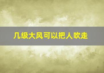 几级大风可以把人吹走