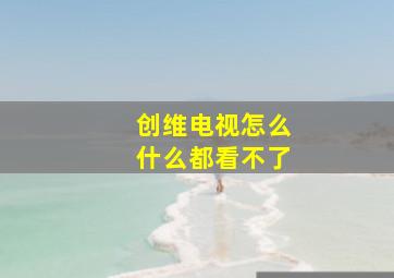 创维电视怎么什么都看不了