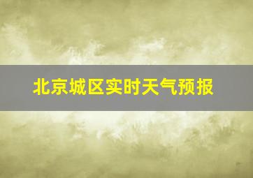 北京城区实时天气预报